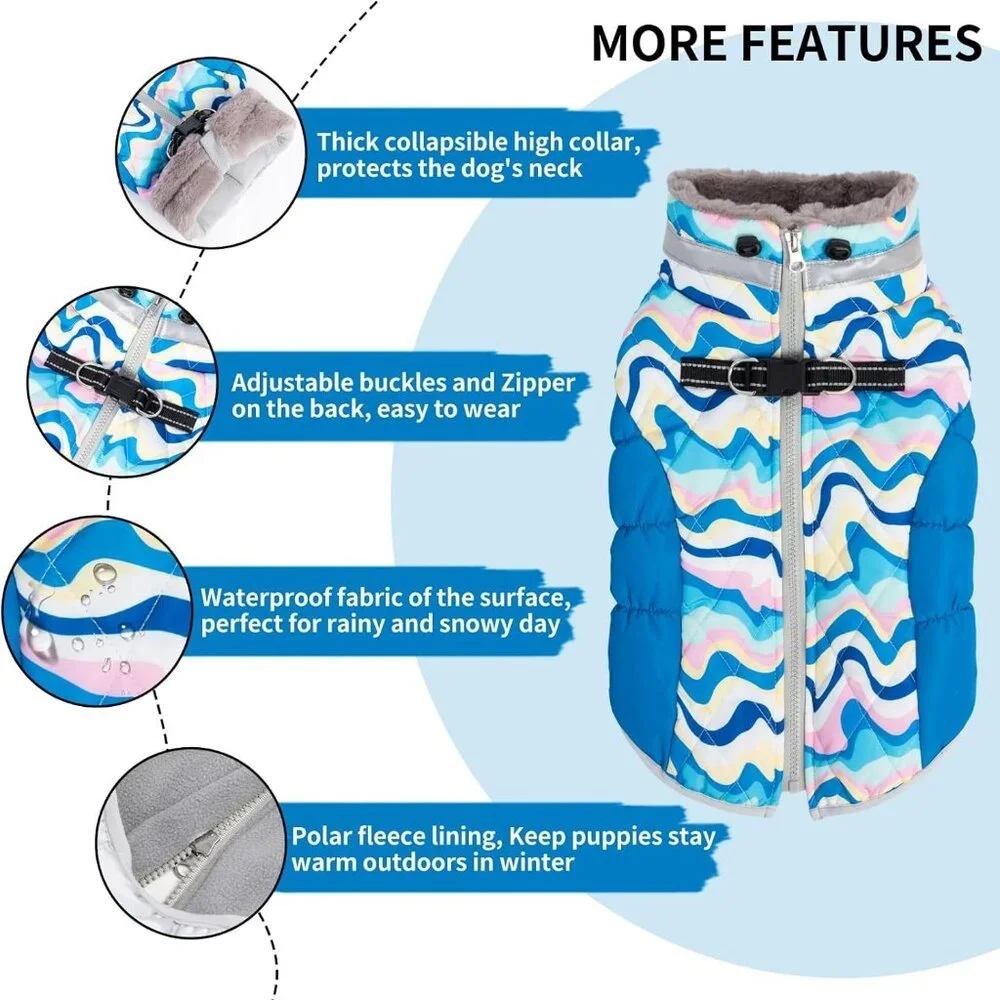 Winter Coat with Harness for Small dogs